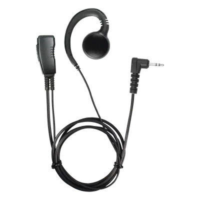 Micrófono de Solapa / Estilo Gancho / Cable 30' (76cm) / Kevlar / PTT / 1-Pin Motorola
