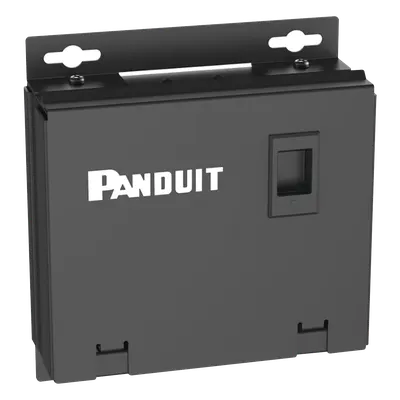 Caja de Consolidación / 6 Puertos Mini-Com / Acero / 7 x 7 x 2.5 in / Montaje Piso-Pared-Techo / Negro