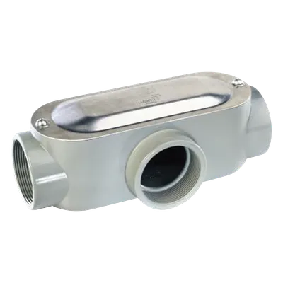 Caja de conexión ovalada tipo T RAWELT OT-0077C de 1 1/2”