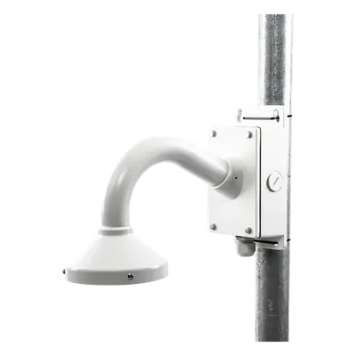 Montaje Universal de Pared / Cuello de Ganso Anti-Retorno / Caja de Conexiones Exterior / Carga 4.5 kg / Aluminio Blanco