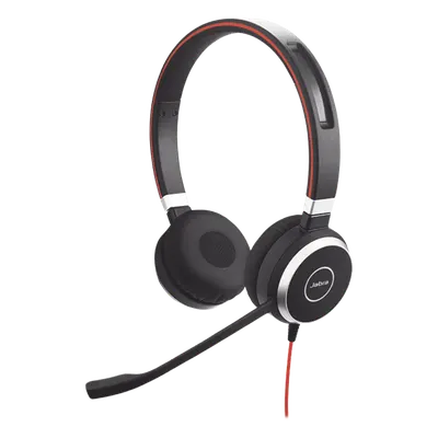 Diadema / Auricular Jabra Evolve 40 Duo / USB y 3.5mm / Cancelación de Ruido Pasiva / Indicador de Ocupado (6399-823-109)