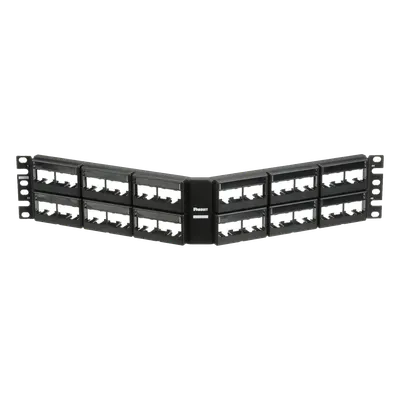 Panel de parcheo angulado PANDUIT CPPLA48WBLY de 48 puertos