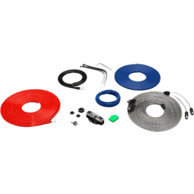 Kit de Conexión para Amplificador / Capacidad 30 A / Sistema 12 V / Cable Principal 8 AWG / Fusible MAXI 30 A / Incluye Cable de Alimentación 5.18 m (17 ft) / Cable de Tierra 0.91 m (3 ft) / Cable de Encendido Remoto 5.18 m (17 ft) / Cable d