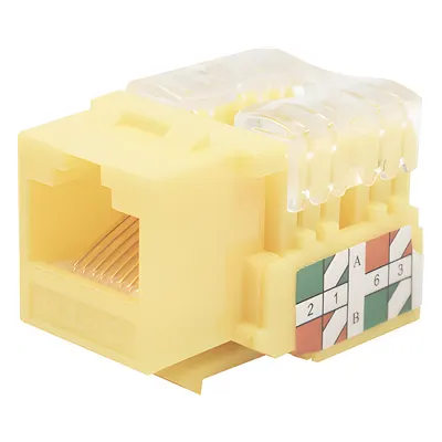 Jack Keystone LINKEDPRO LP-KJ-601-YE Cat6 de un puerto amarillo