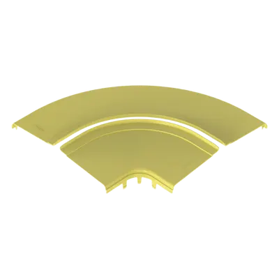 Tapa para Ángulo Recto Horizontal 90° / Sistema 12x4 / Longitud 456.9 mm / Apertura 3/4" (19 mm) / ABS 94V-0 / Amarillo