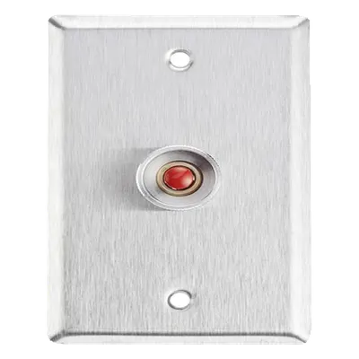 Botón de pánico ALARM CONTROLS-ASSA ABLOY RP26 con placa de acero inoxidable
