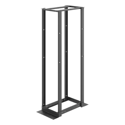 Rack Abierto 4 Postes / 45U / 2.13 m (7 ft) / Profundidad Ajustable 450-1050 mm / Aluminio 6063-T6 / Rieles Roscados 12-24