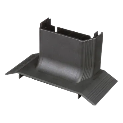 Accesorio de Conexión a Canaleta de Piso / 4 Vías / PVC Rígido / Carga 907 kg / Área Interna 24.88 in² / UL94V-0 / Negro