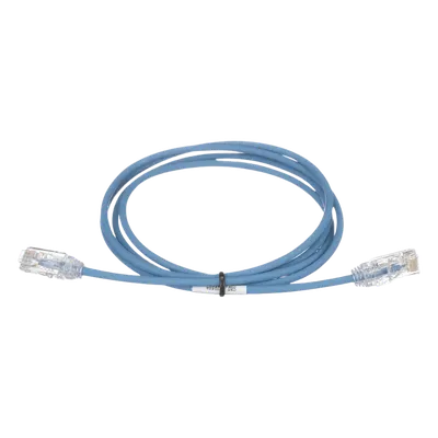 Cable de Parcheo Cat6 / UTP 28AWG / Diámetro Reducido 3.8mm / 24 Pies (7.32m) / LSZH-CM / Azul