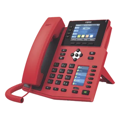 Teléfono IP Empresarial con Estándares Europeos, 16 lineas SIP con pantalla LCD de 3.5" a color, 6 teclas DSS/BLF, puertos Gigabit, IPv6, Opus y conferencia de 3 vías, PoE/DC (incluye fuente).