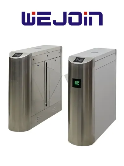 WEJOIN WJTYH101SP - Barreras Peatonal Flap Barrier Bidireccional con Aletas de Acrílico 3 Millones de Ciclos pase 25 - 35 por minuto Compatible con Controles de Acceso