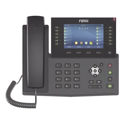 Teléfono IP empresarial Fanvil X7C con pantalla táctil y 20 líneas SIP