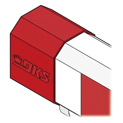 Tapón para Brazo de Barrera / Diseño Octagonal / Alta Visibilidad Roja / Fijación con Tornillos Autorroscantes