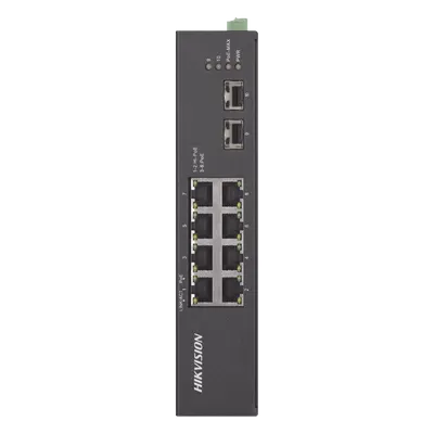 Switch industrial HIKVISION DS-3T0510HP-E/HS con 8 puertos PoE