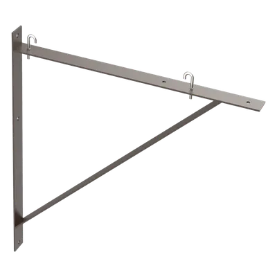 Kit de Soporte Triangular a Pared / Para Escalerillas de 15, 18 y 24 in (381, 457 y 610 mm) / Acero al Carbono Suave / Acabado en Polvo RAL 9005 / Incluye J-Bolt Kit / Espesor 5 mm