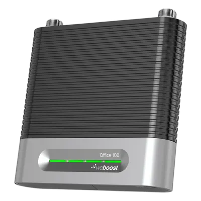 Amplificador Office 100 para 4G, 3G, 2G y llamada VoLTE y convencional. Especial para personalizarlo con antenas, cables y accesorios de acuerdo al requerimiento de la instalación. Puede cubrir áreas de hasta 3000 Metros Cuadrados