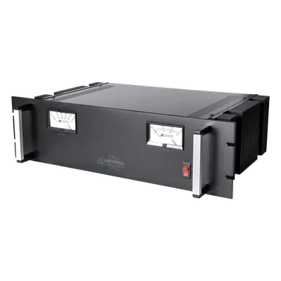 Fuente de poder lineal regulada / 13.8VCC / 37A continua / 50A máxima / Cargador 4A / Rack 19" / 1.58 x 0.44 x 1.04 ft