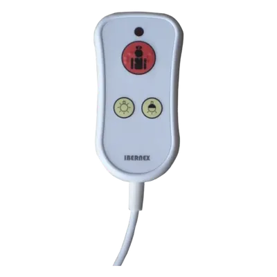 Pulsador de Cama Multifunción / IP67 / Botón Alarma / Control Luz / Cable Ignífugo 2m (6.5ft) / Conector DIN 7 Pines
