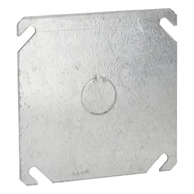 Tapa cuadrada RACO HUB-753 de acero galvanizado para caja de 4 pulgadas