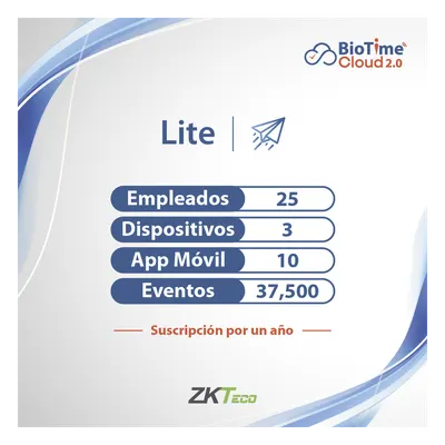 Licencia de software en la nube / 25 usuarios / 3 dispositivos / Procesamiento AWS / Dashboard en tiempo real / Cifrado TLS 1.2