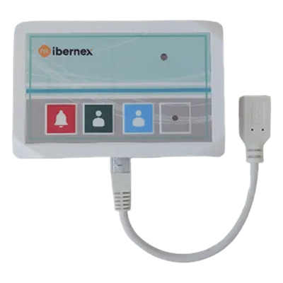 Terminal de Cama Inalámbrico / IP54 / ABS Antibacteriano / RF 433MHz / POCSAG / 400 m (1,312 pies) Alcance / Alimentación 2xAAA