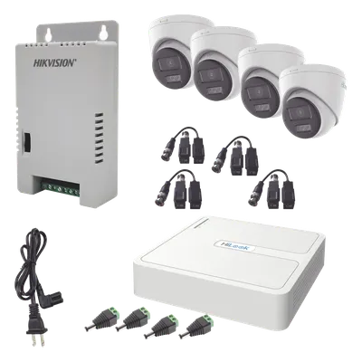 Kit de videovigilancia HiLook HL-1080P-4E-TWA con ColorVu y audio