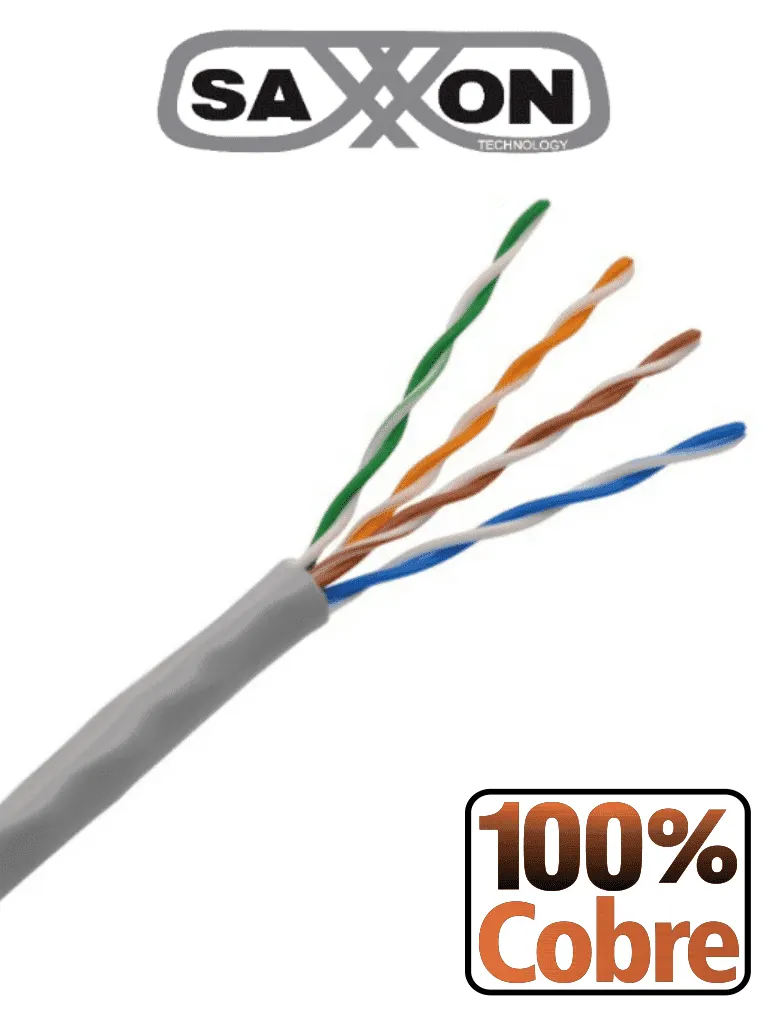 Cable UTP Cat5e SAXXON OUTPCAT5E de 305 metros para redes