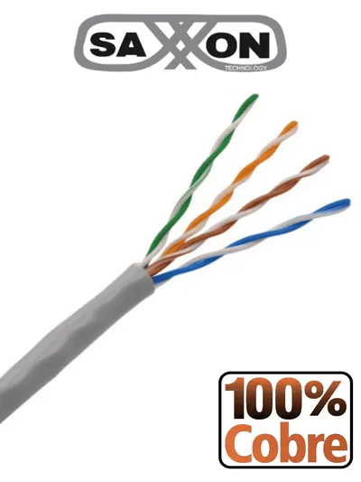 Cable UTP Cat5e SAXXON OUTPCAT5E de 305 metros para redes