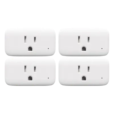 Kit Adaptador para Tomacorriente PlugIn Inalámbrico / 4 Piezas / IR 30 m / BLE Mesh / Wi-Fi 2.4 GHz / Sensor Temp-Humedad
