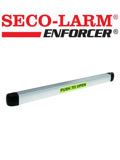 SECO-LARM SD961A36SLQ - Barra Para Salida De Emergencia Con Led / Zumbador 92db / Temporizador (Ajustable De 0.5 A 60 Segundos)