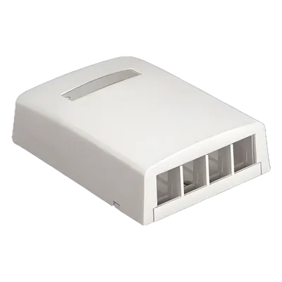 Caja de montaje superficial PANDUIT NK4BXWH-AY para 4 módulos Keystone