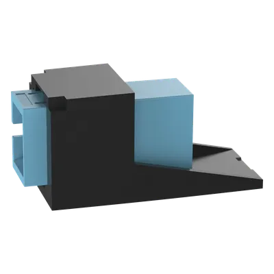 Módulo Acoplador / SC Simplex / Fibra Multimodo OM3/OM4 / Tipo Mini-Com / Cerámica Zirconia / Color Aqua
