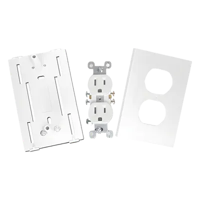 Contacto eléctrico doble THORSMAN TEK-100-DUPLEX para canaleta TEK100