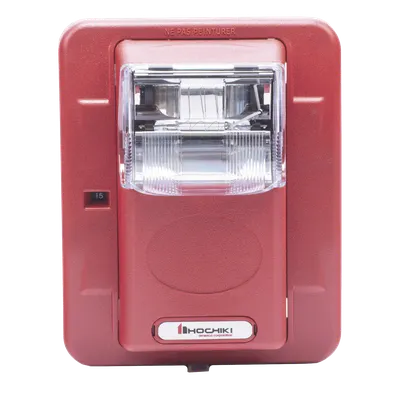 Lámpara Estroboscópica de Pared / 24 Vcc / 15-110 Candelas / 5 Intensidades / Rojo Sin Letrero / 5' x 4.5' x 2.5'
