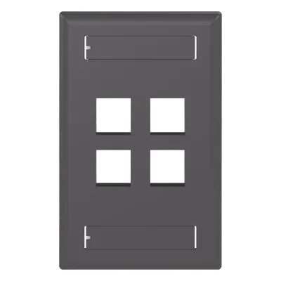 Placa de pared PANDUIT NK4FBL vertical para 4 módulos Keystone