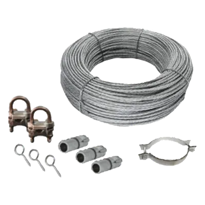 Kit de Retenida para Mástil / Cable de Acero 1/8" / Tubos 3/8" a 3/4" / Hasta 6 m (19.7 ft)