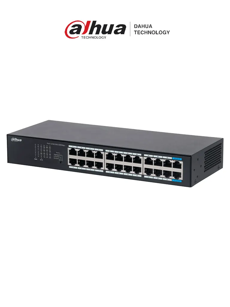 Switch no administrable DAHUA DH-S3024-24GT de 24 puertos Gigabit