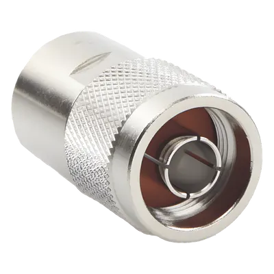 Conector N Macho / Rosca / RG-213/U, RG-214, RG-8/U / Bronce Niquelado / Oro / Teflón