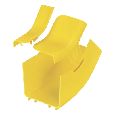 Bajada Vertical Interior / Ángulo 45° / Radio de Curvatura 50.8 mm / Canaletas 4x4 / Color Amarillo / PC/ABS