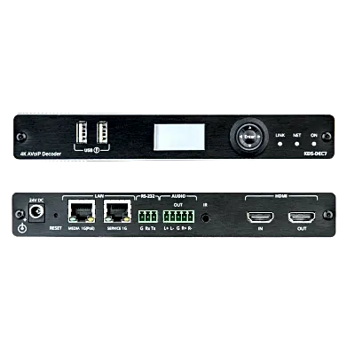 Decodificador AVoIP / 4K60 HDR10 / Red 1G / 999 Canales / PoE / 33 ms