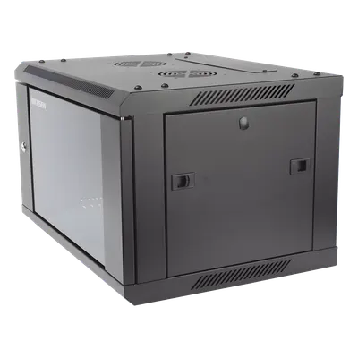 Gabinete de rack Hikvision DS-XS6406-S/B de 6U y montaje dual