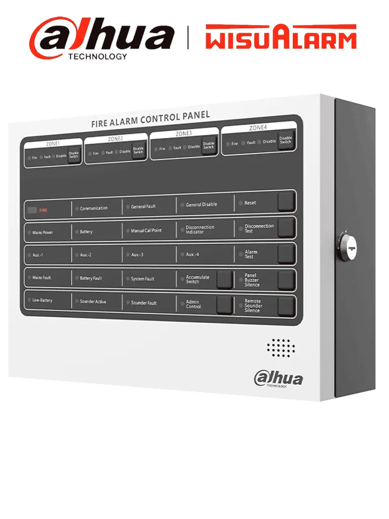 Panel de Alarma Contra Incendios DAHUA DHI-HY-C102-4, 4 Zonas y Conectividad