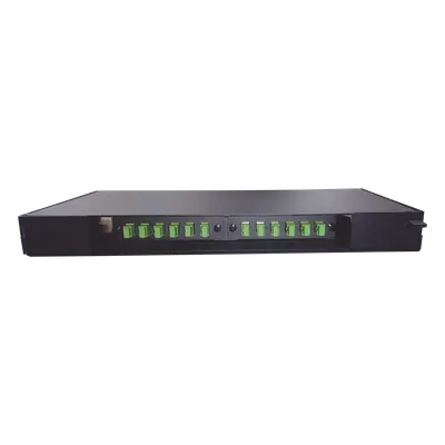 Patch Panel / 12 Puertos / 1U / Pigtails Preinstalados / Placas Adaptadoras / Splice Tray Integrado