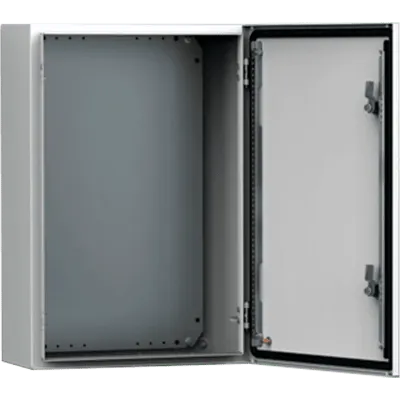 Gabinete de Pared MAS / Acero Dulce 1.5 mm / 800 x 600 x 300 mm (31.5 x 23.62 x 11.81 in) / IP66 NEMA 4-12 IK10 / Placa de Montaje Incluida / Gris Claro RAL 7035