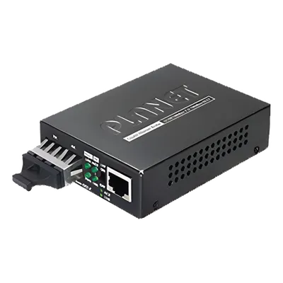 Convertidor de medios PLANET GT-802S para fibra monomodo de hasta 20 km