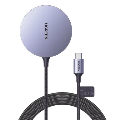 Cargador Inalámbrico Magnético / 15W / Tecnología MagSafe / Certificación MFM / Qi / Cable Trenzado 1.5 m (4.9 ft)
