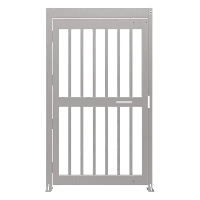 Puerta Peatonal de Alta Seguridad / Cuerpo Completo / Acero Inoxidable #304 Satinado / Cerradura Eléctrica Fail-Safe/Fail-Secure / 1.57 m x 2.13 m (5.15 ft x 6.99 ft)
