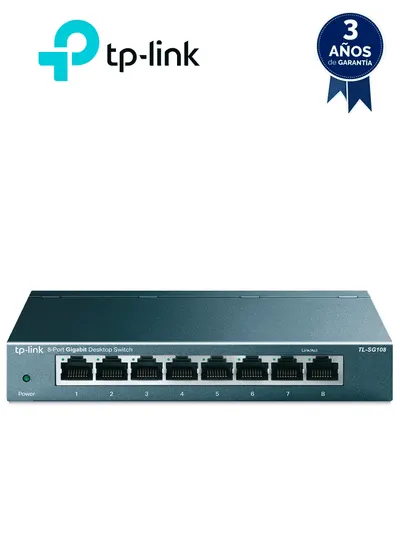 Switch Gigabit TP-Link TL-SG108 de 8 puertos para ampliar tu red