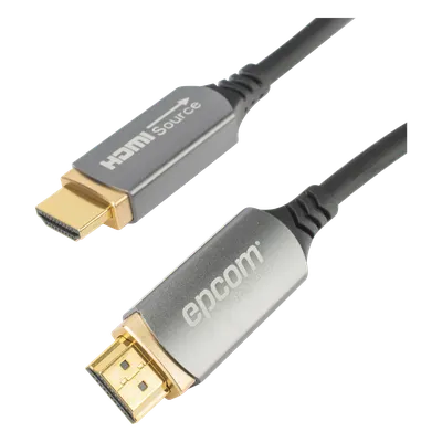 Cable HDMI de fibra óptica EPCOM PROAUDIO EP-FOH-8K-10M, 10 m y 8K