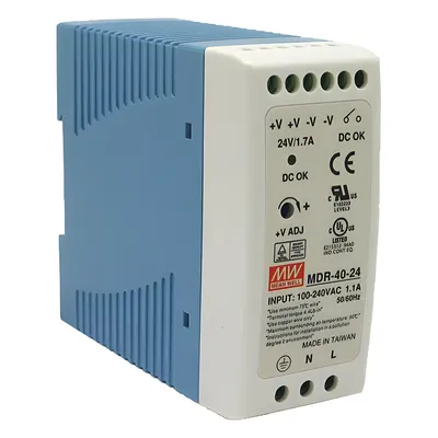 Fuente de poder MEANWELL MDR-40-24 de 24 VCC para riel DIN